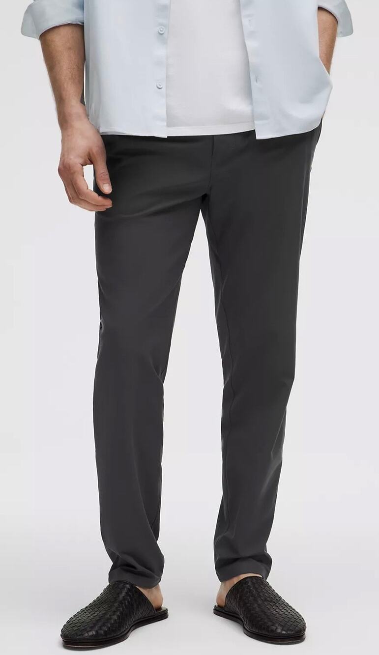Lululemon ABC Warpstreme Slim-Fit Pull-On Pant Obsidian Black Sz L